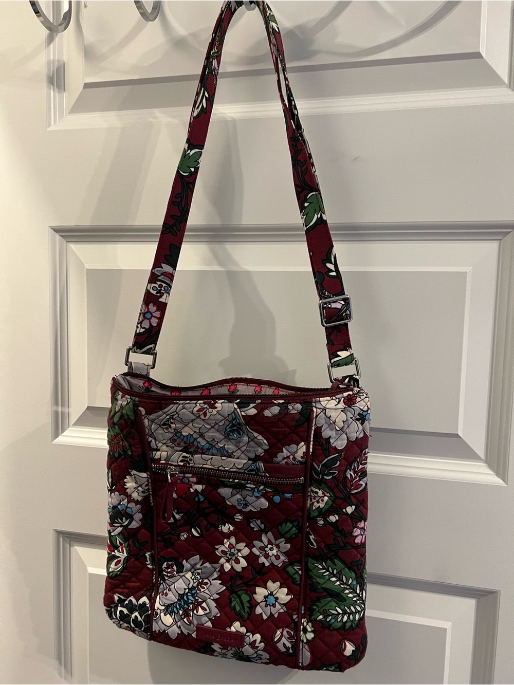 Vera Bradley Burgundy Floral Quilted Shoulder Bag